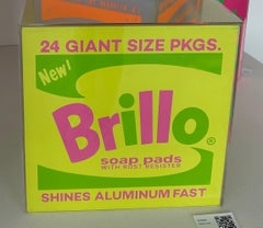 Used "Brillo Box Green" Sculpture 17" x 17.5" x 14" inch Edition 1/1 by Kii Arens