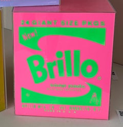 Escultura Pop Art "Brillo Box Pink" 17" x 17,5" x 14" en Ed. 1/1 por Kii Arens