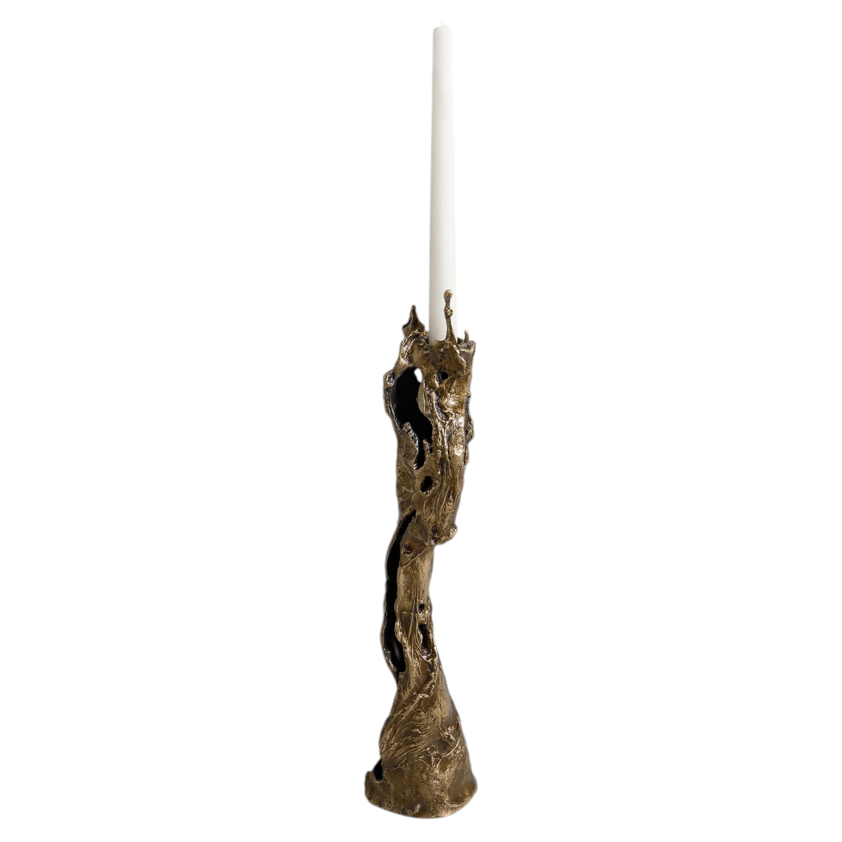 Handmade Brass Candle Holder, Kikar Small, Viya by Vikram Goyal