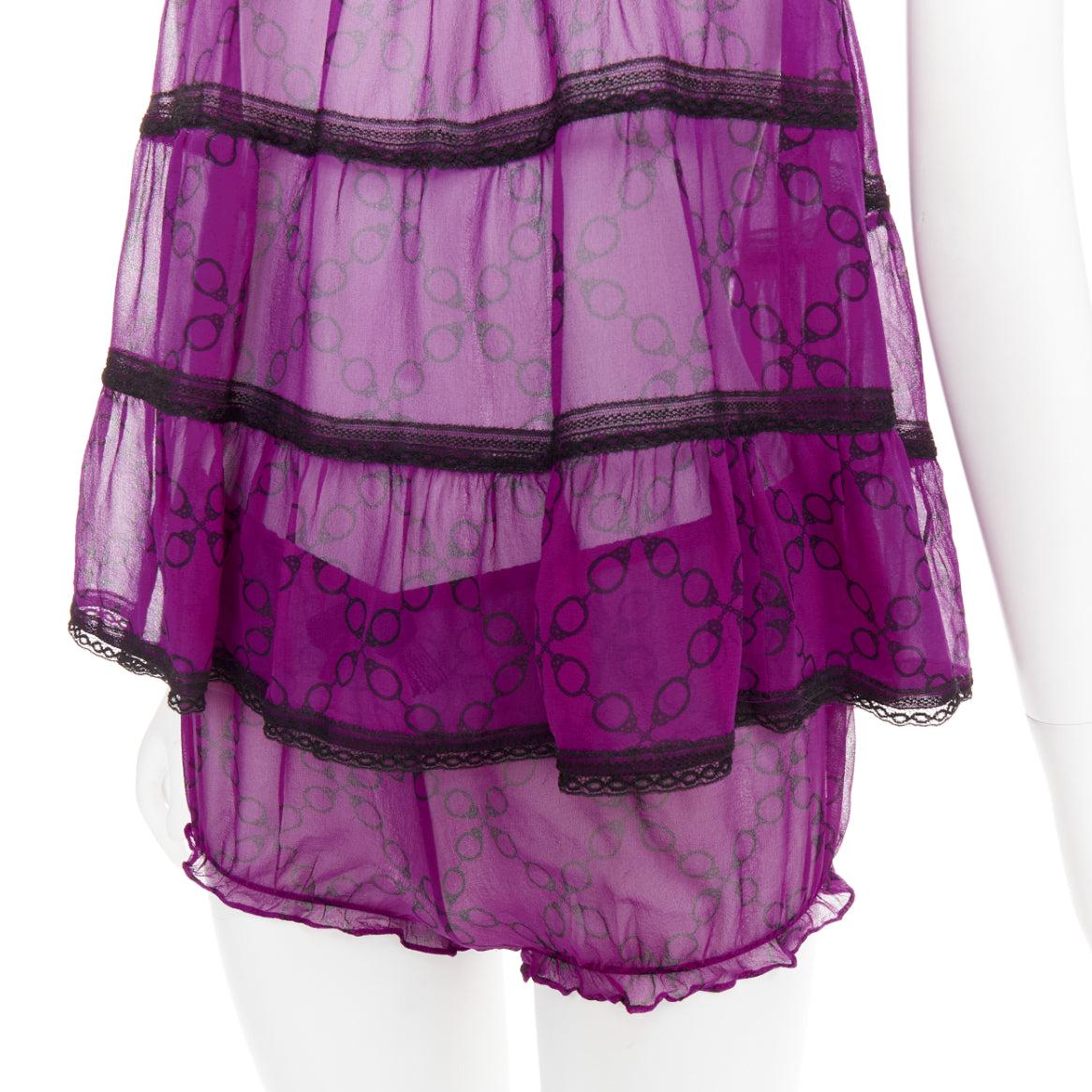 KIKI DE MONTPARNASSE 100% silk babydoll bloomer nightwear cami short set XS For Sale 4