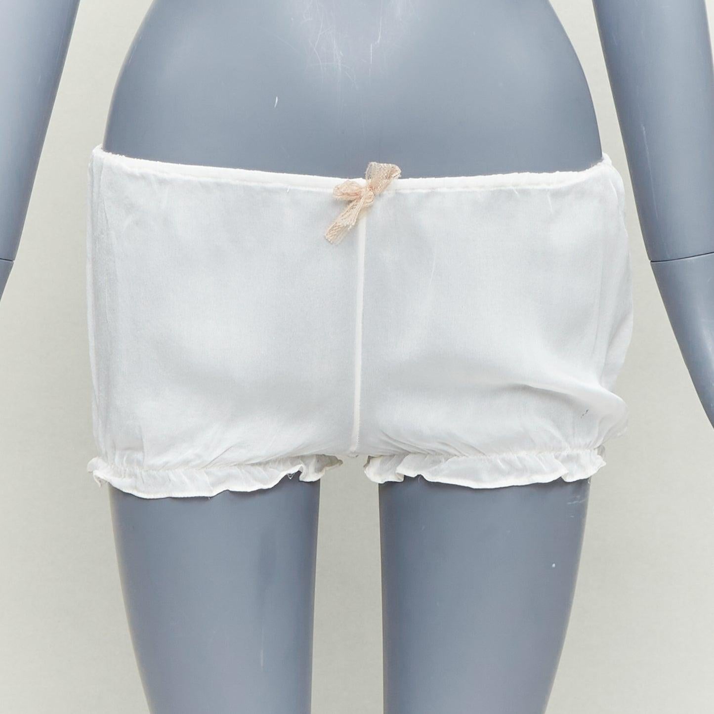 KIKI DE MONTPARNASSE Babydoll aus 100 % Seide Schleife vorne gestuftes Nachtwäsche-Set M im Angebot 4