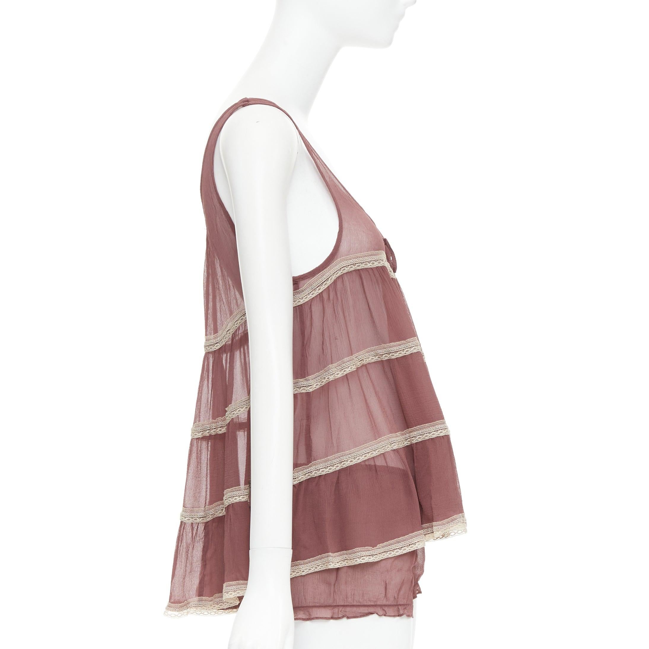 Beige KIKI DE MONTPARNASSE pink 100% silk babydoll bloomer nightwear cami shorts set For Sale