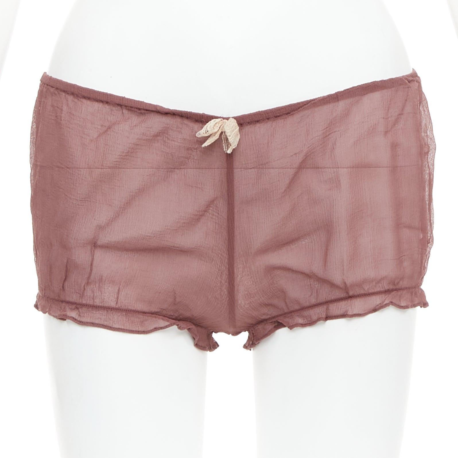 KIKI DE MONTPARNASSE pink 100% silk babydoll bloomer nightwear cami shorts set For Sale 4
