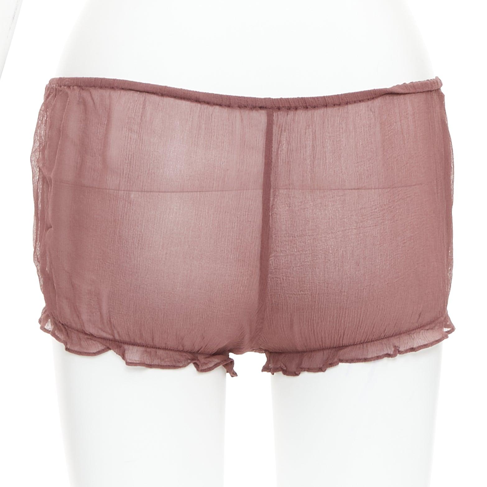 KIKI DE MONTPARNASSE pink 100% silk babydoll bloomer nightwear cami shorts set For Sale 5