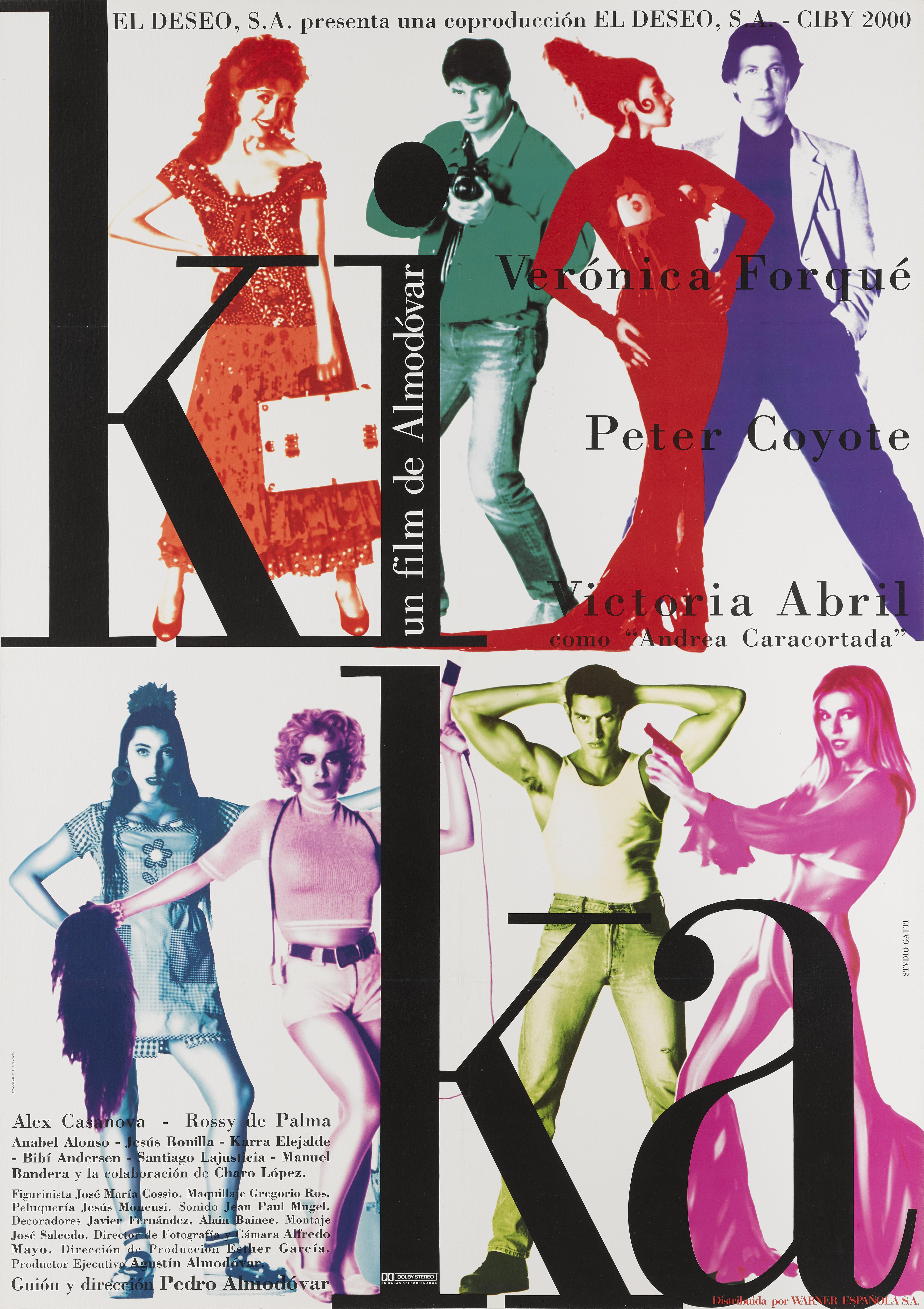 Originales spanisches Filmplakat für die Komödie und das Drama von 1993 unter der Regie von Pedro Almodovar mit Peter Coyote und Veronica Forque in den Hauptrollen.
Dieses Plakat ist Erhaltung Leinen zurück und es wäre in einem starken Rohr gerollt