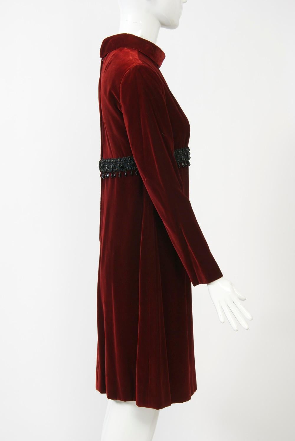 Kiki Hart Vestido de terciopelo burdeos en Bueno estado para la venta en Alford, MA