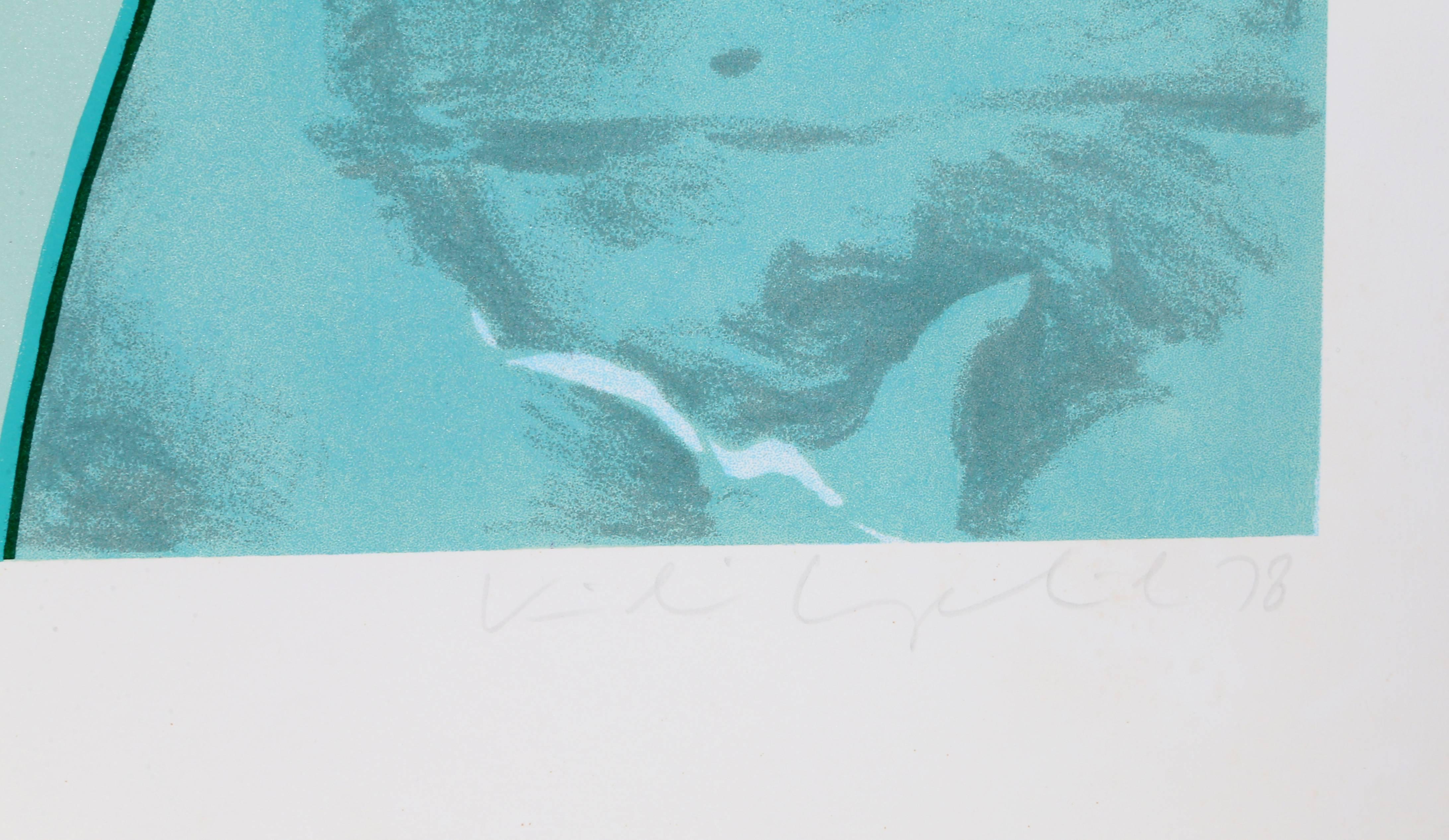 Bathing in Green, Pop Art Screenprint by Kiki Kogelnik For Sale 1