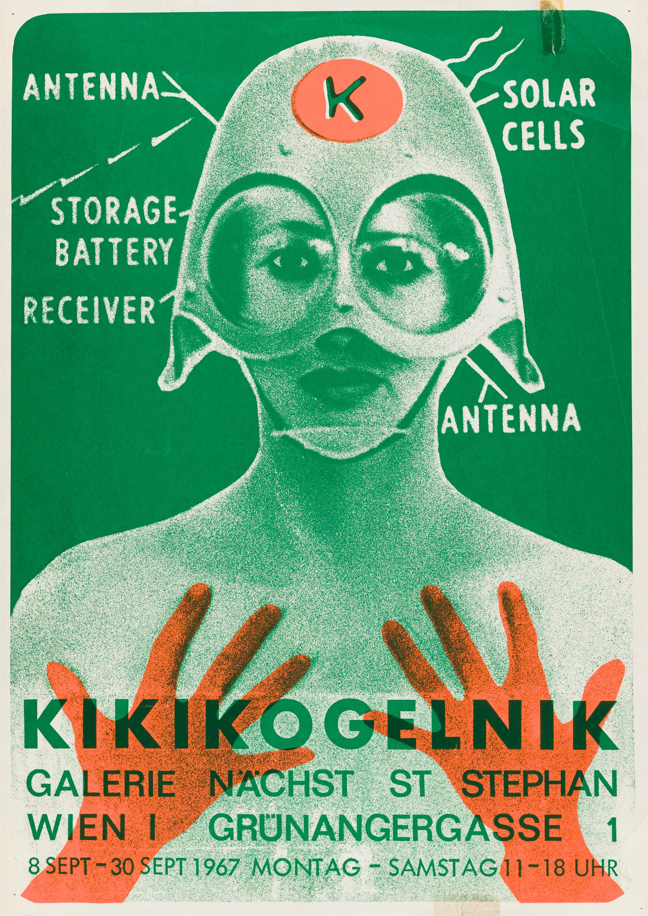 Figurative Print di Kiki Kogelnik - Poster della mostra della Galerie Nächste St.Stephan, 1967