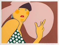 Lady with Hat, Signed and Numbered Pop Art Screenprint by Kiki Kogelnik