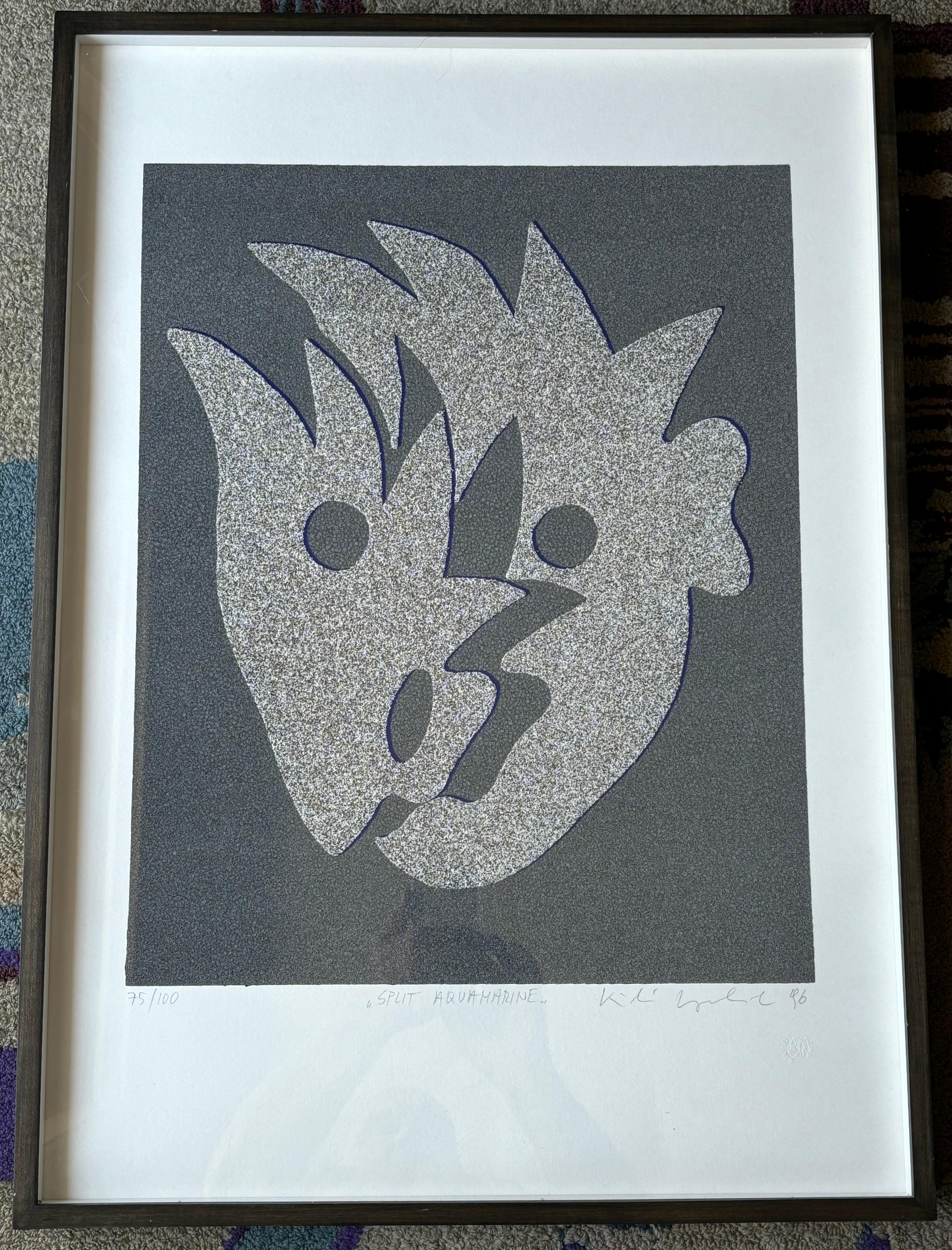 Kiki Kogelnik Screenprint with glass  dust 