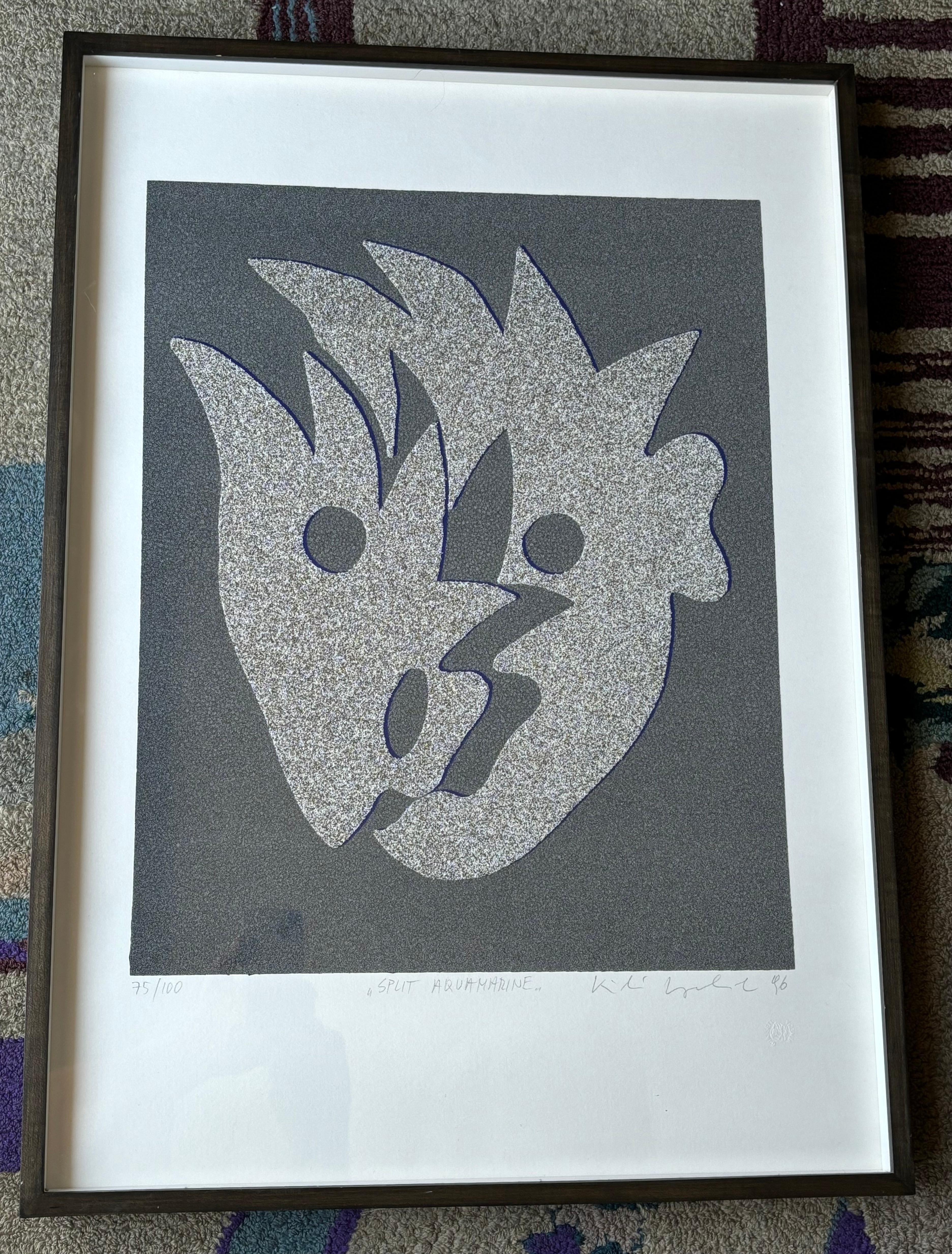 Kiki Kogelnik Screenprint with glass  dust 