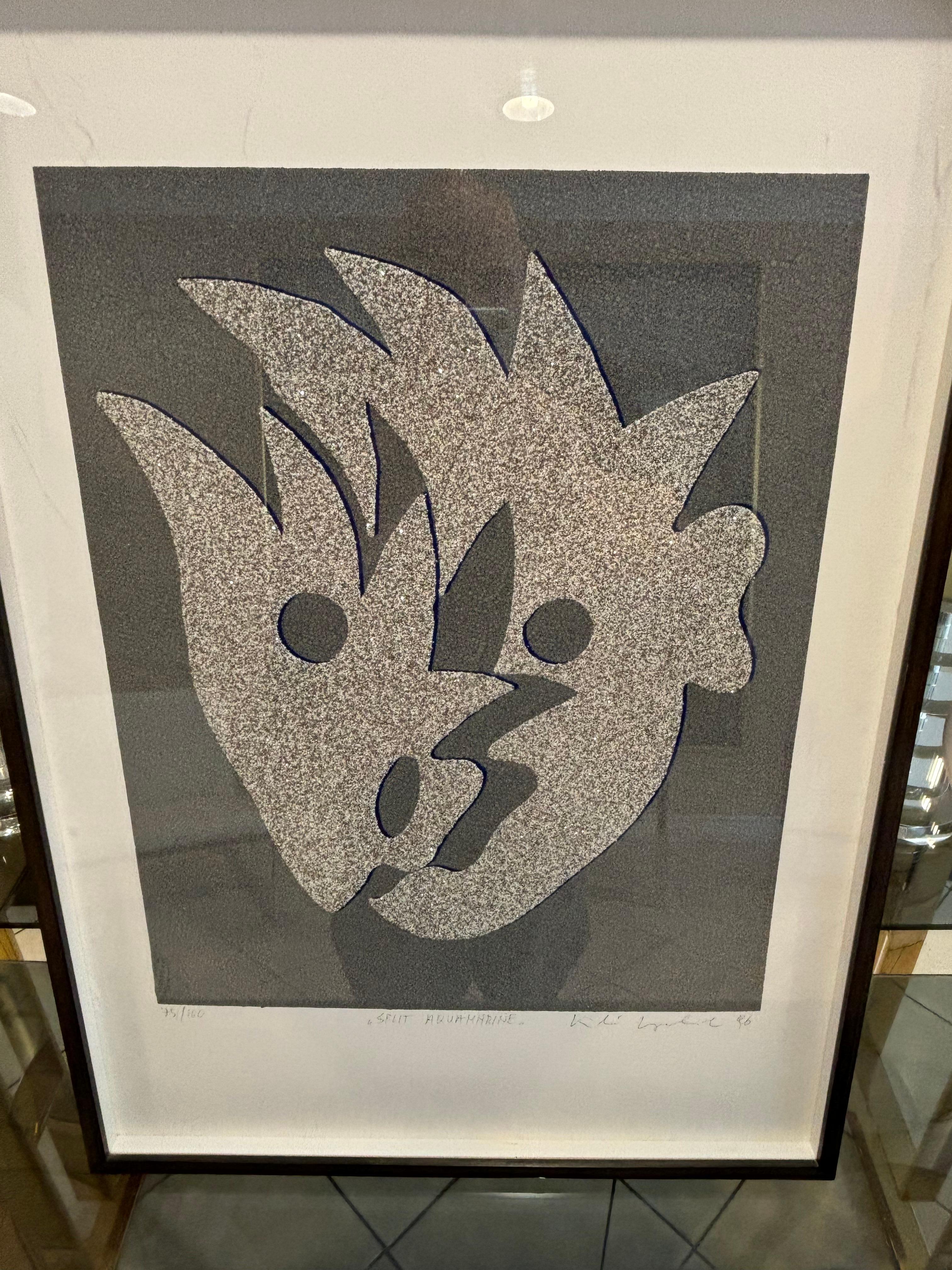 Kiki Kogelnik Screenprint with glass  dust 