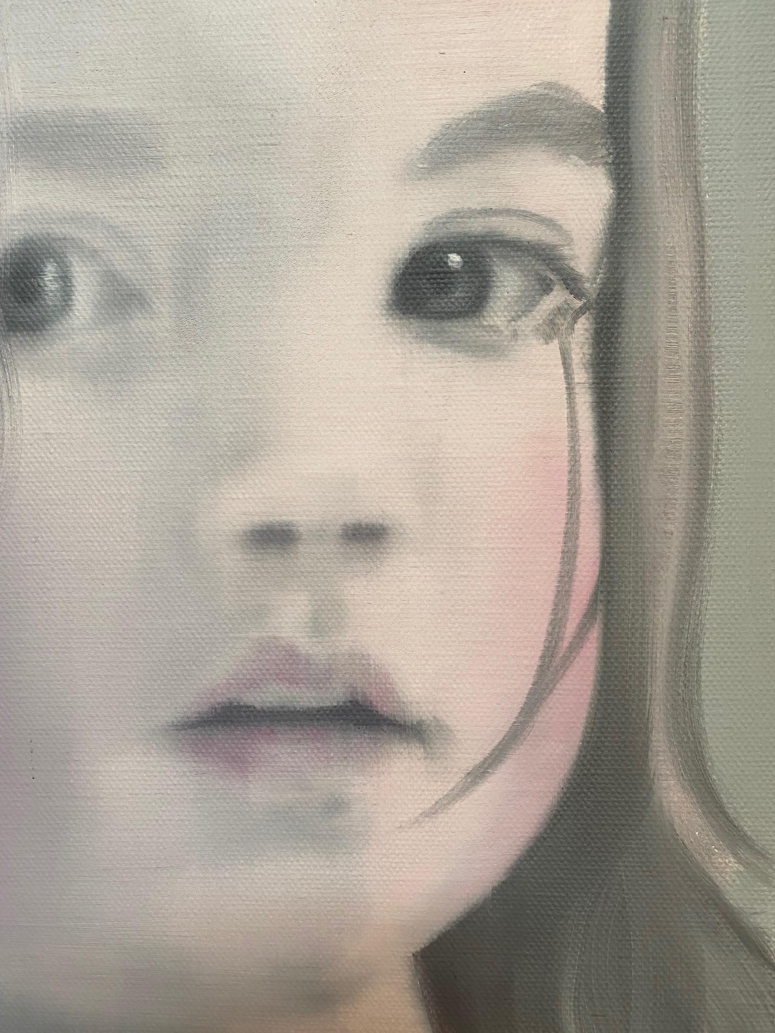 Dutch Girl Contemporary Portrait of a Child - Painting by Kiki Lamers 