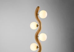 Kiki Lindskog, La Bohème, Oak & Glass Floor Lamp, France, 2023