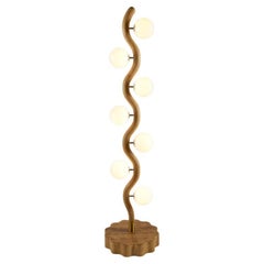 Kiki Lindskog, La Bohème, Oak & Glass Floor Lamp, France, 2023