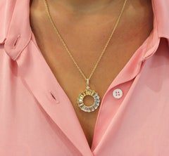 Kiki McDonough 18 Carat Gold Rainbow Light Multi-Stone Pendant