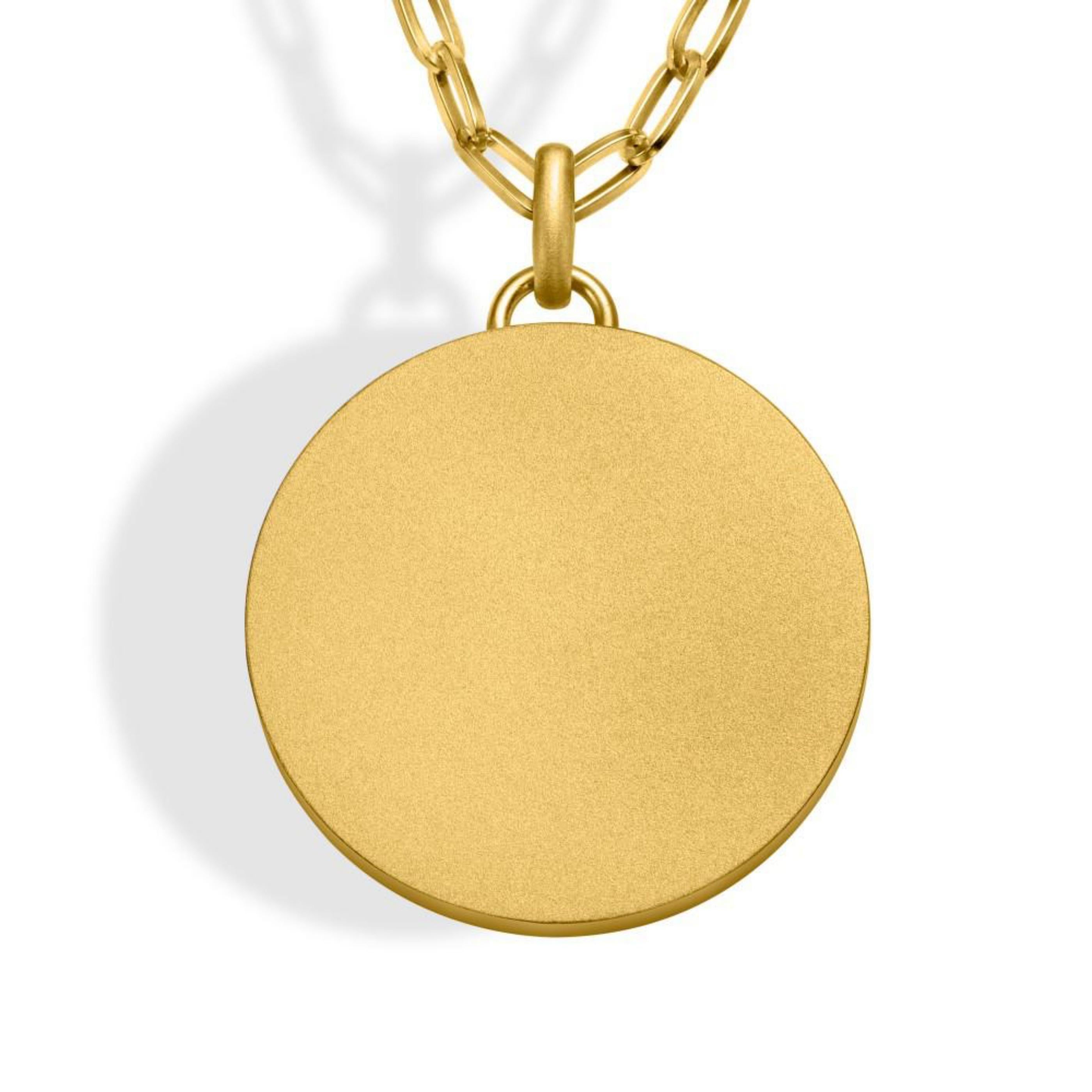 Sky - Limited Edition Gold Plated Bronze Sculpted Necklace with chain  - Sculpture by Kiki Smith
