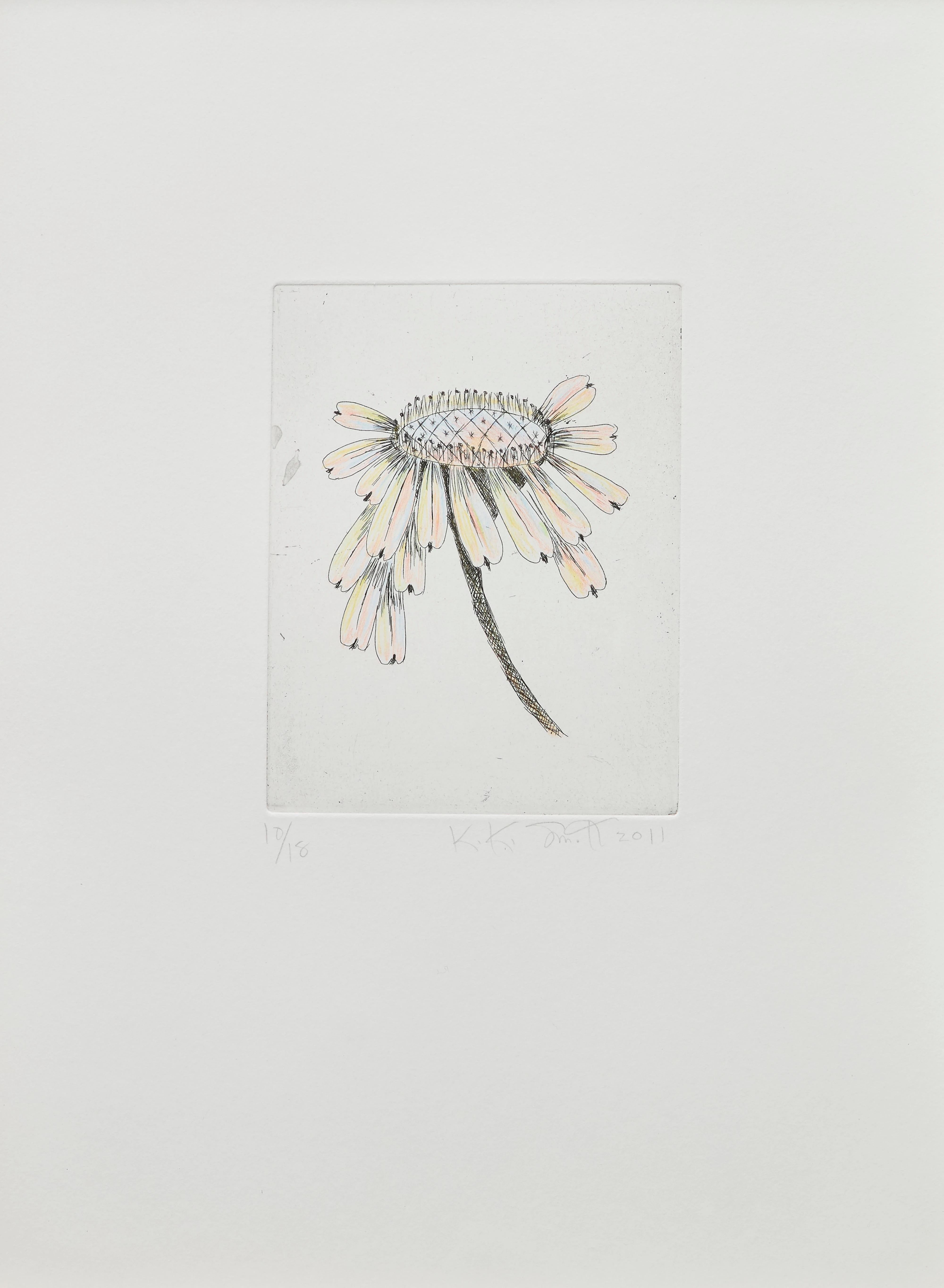 Escapades 8 -- Print, Etching, Aquatint, Flower by Kiki Smith