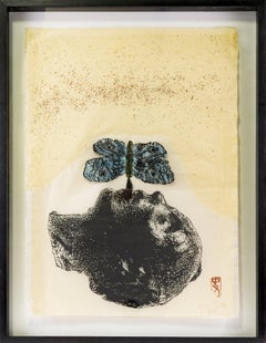 Kiki Smith Polilla 1996 xilografía collage y purpurina Edición firmada de 42 ejemplares