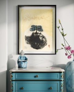 Kiki Smith Polilla 1996 xilografía collage y purpurina Edición firmada de 42 ejemplares