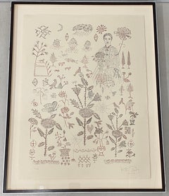 Kiki Smith "Sampler" Original Letterpress with Ink and Foil Additions c.2007