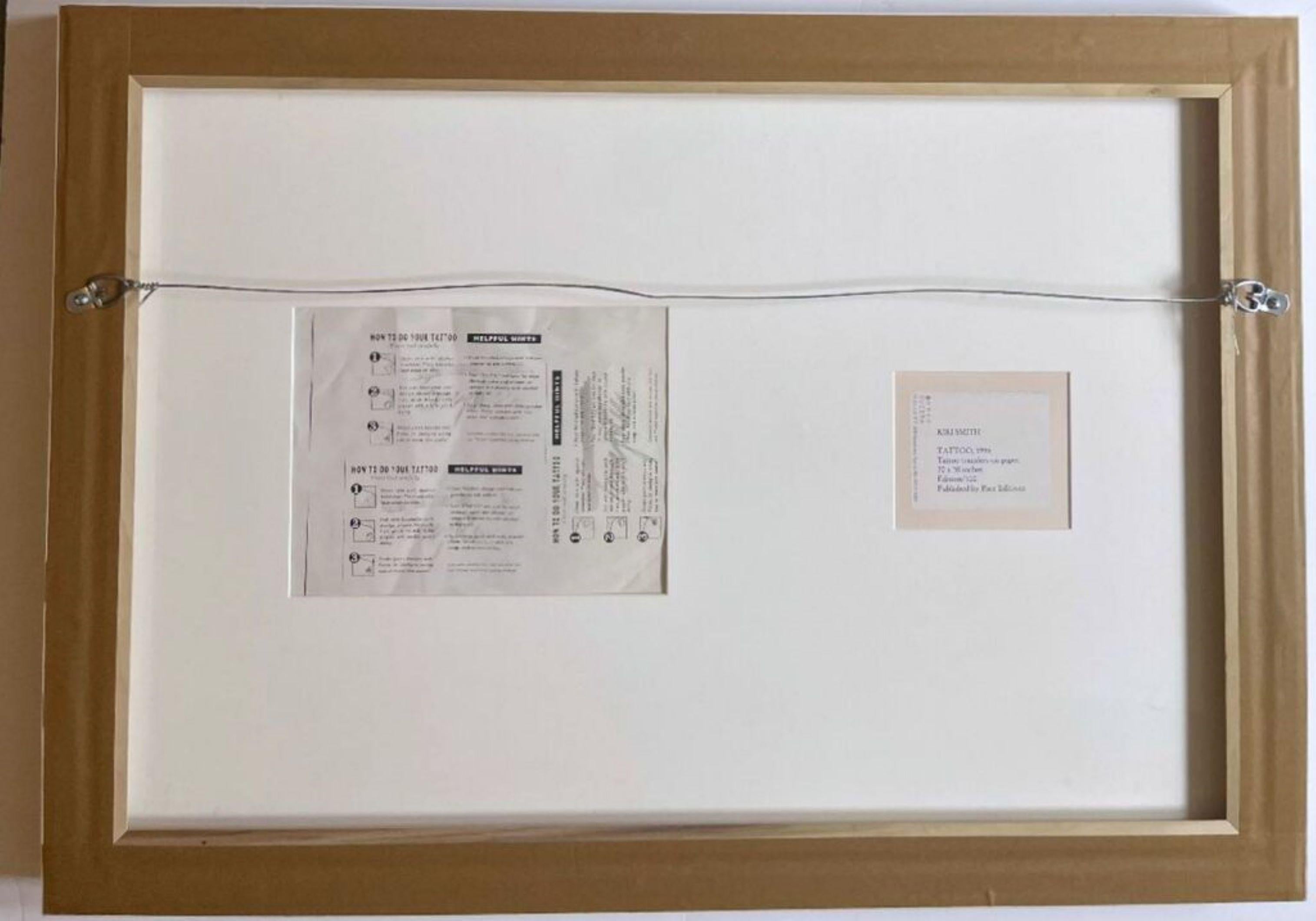 Kiki Smith, Tattoo Print, silkscreen and ink transfer on wove paper, S/N, Framed en venta 4