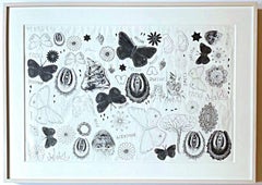 Kiki Smith, Impresión de tatuaje, serigrafía y transferencia de tinta sobre papel tejido, S/N, Enmarcado