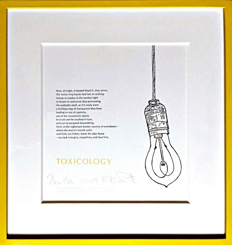 Kiki Smith, Toxicology, Linotype and engraving, Signed by artist & poet, Framed