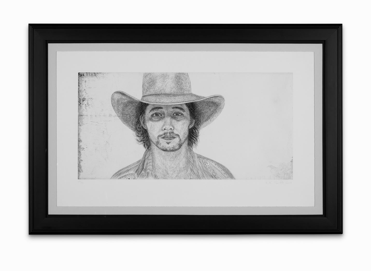 Kiki Smith "Noon 2007" Engraving Portrait Musician Ryan Bingham 
