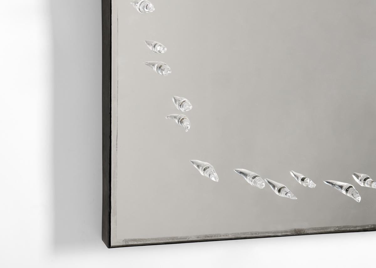 Steel Kiko Lopez, Aurora, Contemporary Hand-silvered Wall Mirror, France, 2022 For Sale