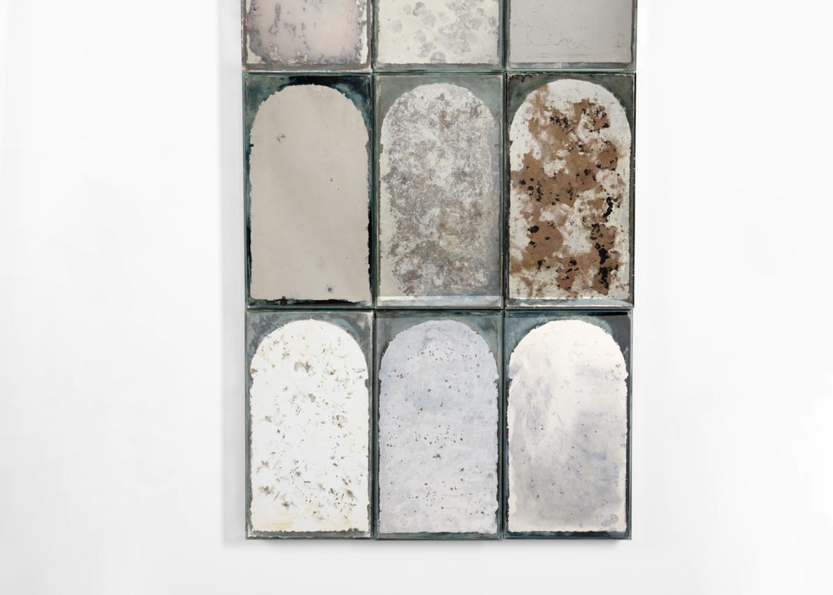 Kiko Lopez, Arches de Brunelleschi, Miroir d'Eglomisé contemporain, France, 2013 Excellent état - En vente à New York, NY