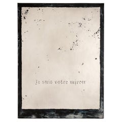 Kiko Lopez, Cocteau, Specchio da parete contemporaneo argentato a mano, Francia, 2022