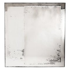 Kiko Lopez, miroir mural contemporain argenté à la main, France, 2022