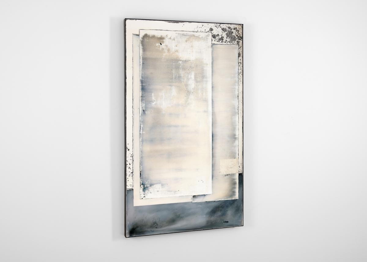 Français Kiko Lopez, Elysium #5, miroir mural argenté à la main, France, 2024. en vente