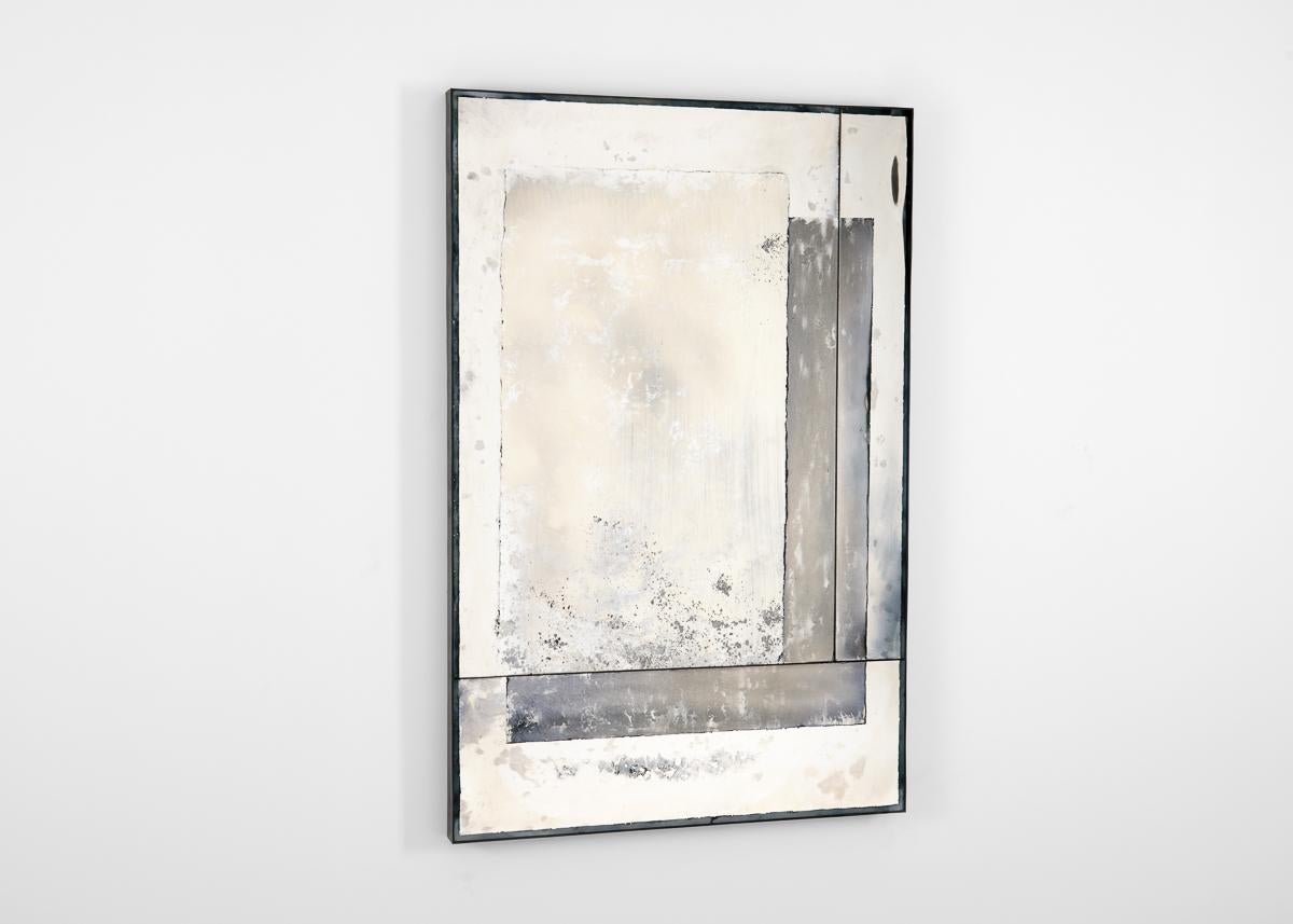 Français Kiko Lopez, Elysium #7, miroir mural argenté à la main, France, 2024. en vente