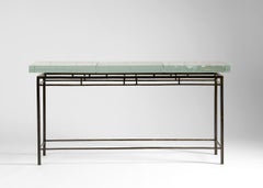 Kiko Lopez, Glaçon, Konsolentisch, Kristall und Schmiedeeisen, Frankreich, 2024