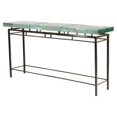 Kiko Lopez, Glaçon, Console Table, Crystal & Wrought-iron, France, 2024