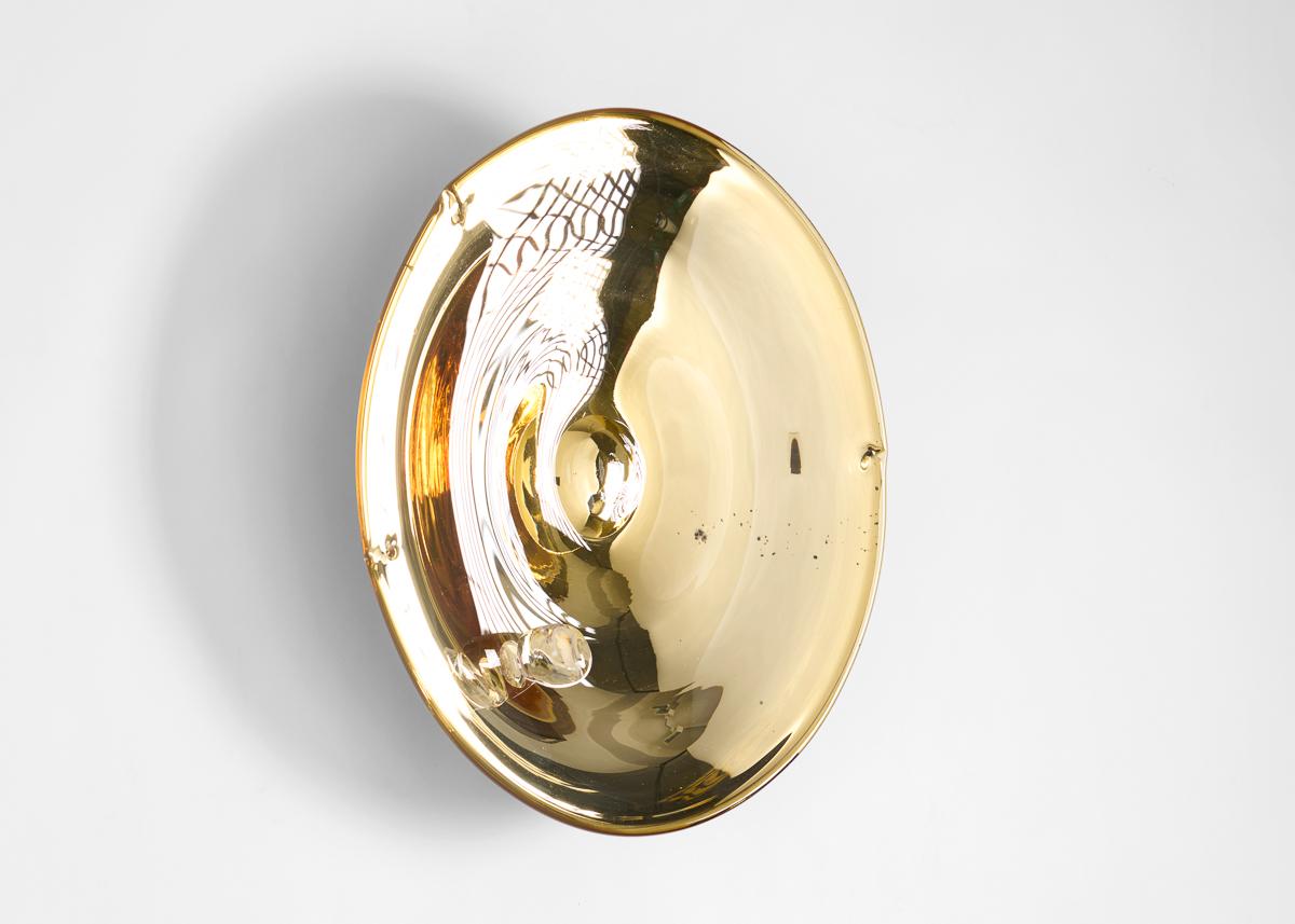 Effet bronze Kiko Lopez, Golden Eye, sculpture murale contemporaine concave, France, 2022 en vente