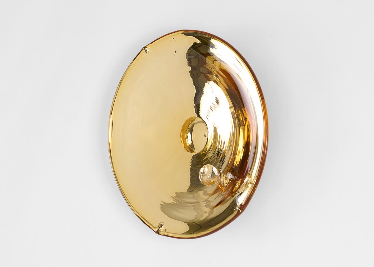 Kiko Lopez, Golden Eye, Contemporary Concave Wall Sculpture, France, 2022 In Excellent Condition For Sale In New York, NY