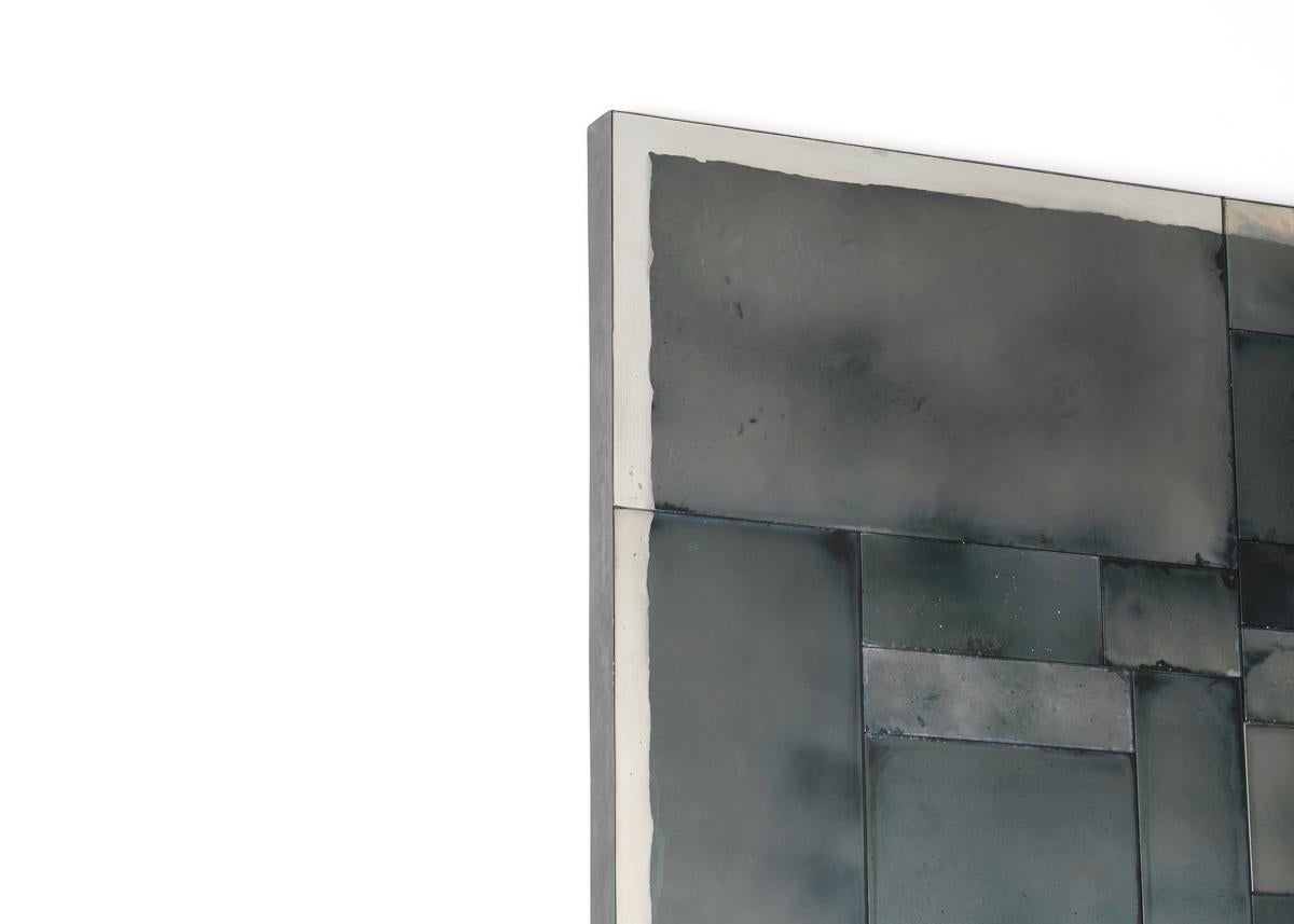 Argenté Kiko Lopez, Les 100, miroir mural argenté à la main, France, 2019 en vente