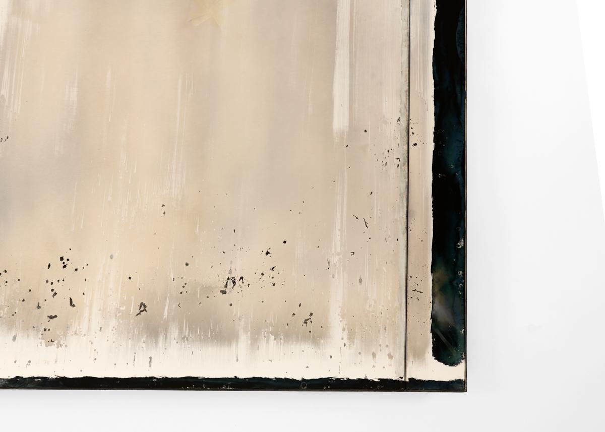 Verre Églomisé Kiko Lopez, Monolith Series #1, Hand-silvered Wall Mirror, France, 2021 For Sale