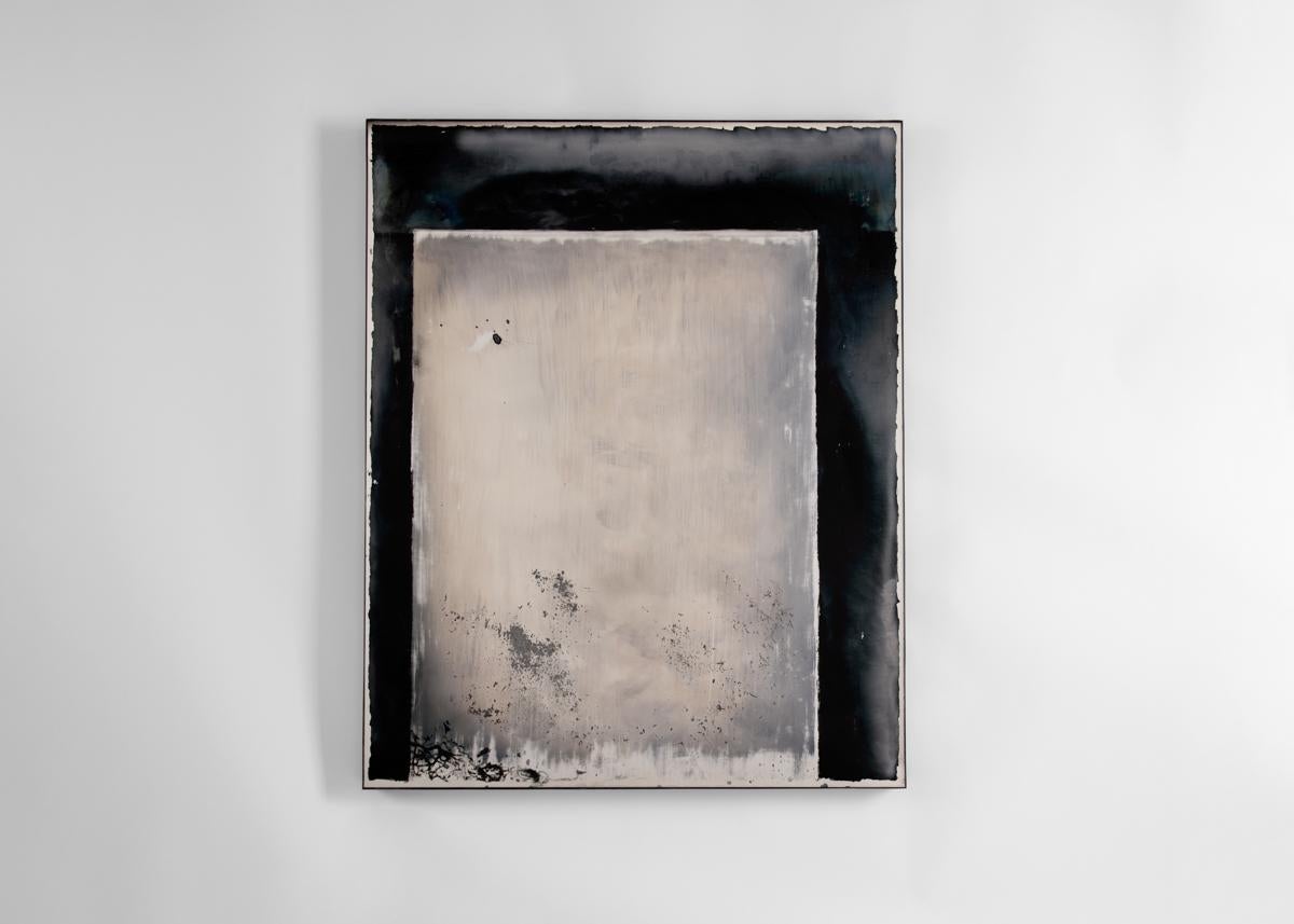 Silvered Kiko Lopez, Monolith Series #2, Hand-silvered Wall Mirror, France, 2021 For Sale