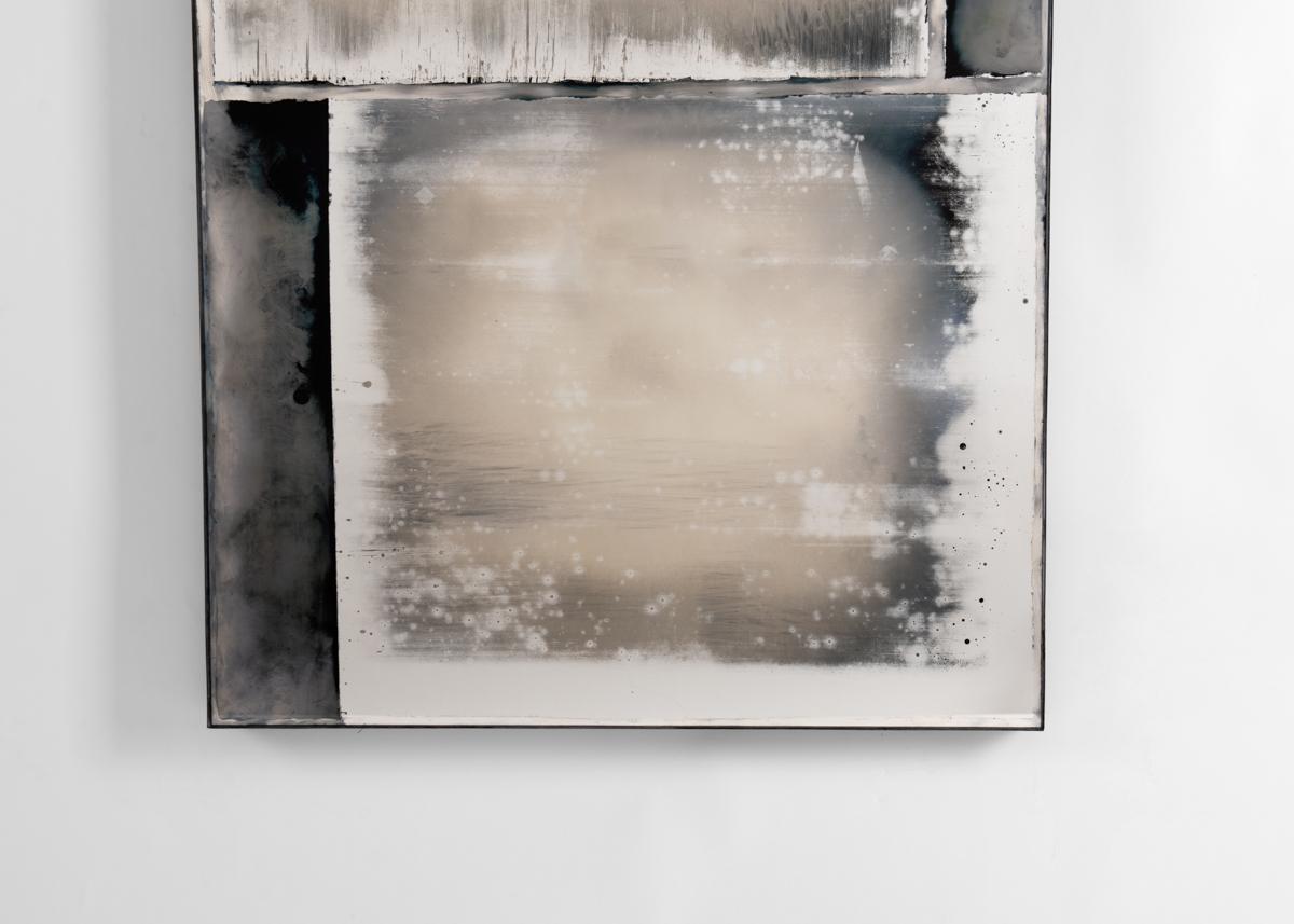 Français Kiko Lopez, Monolith Series #3, miroir mural argenté à la main, France, 2021 en vente