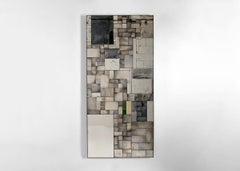 Kiko Lopez, Mosaic, miroir mural contemporain carrelé et argenté, France, 2023.