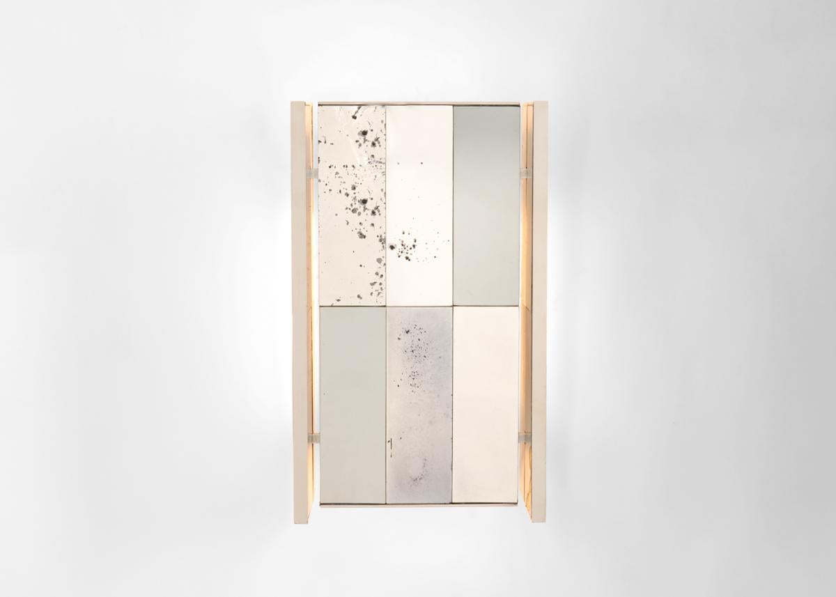 XXIe siècle et contemporain Kiko Lopez, Paire d'appliques rectangulaires à miroir, France, 2022 en vente