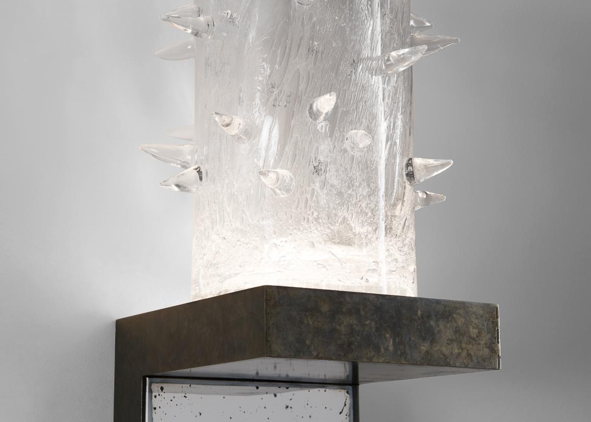 Argenté Kiko Lopez, Thorns, applique murale contemporaine en cristal, France, 2024. en vente