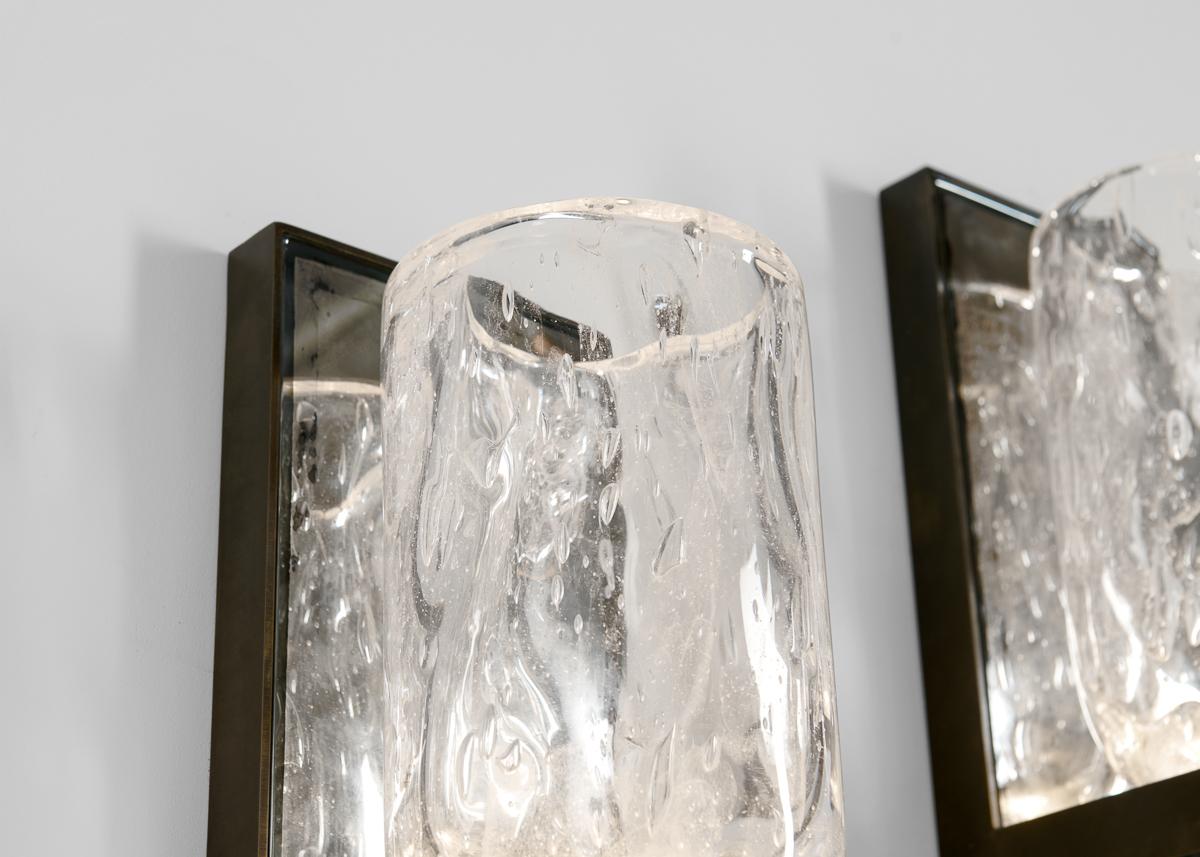 Argentato Kiko Lopez, Vesuve, lampada da parete contemporanea in cristallo, Francia, 2024 in vendita
