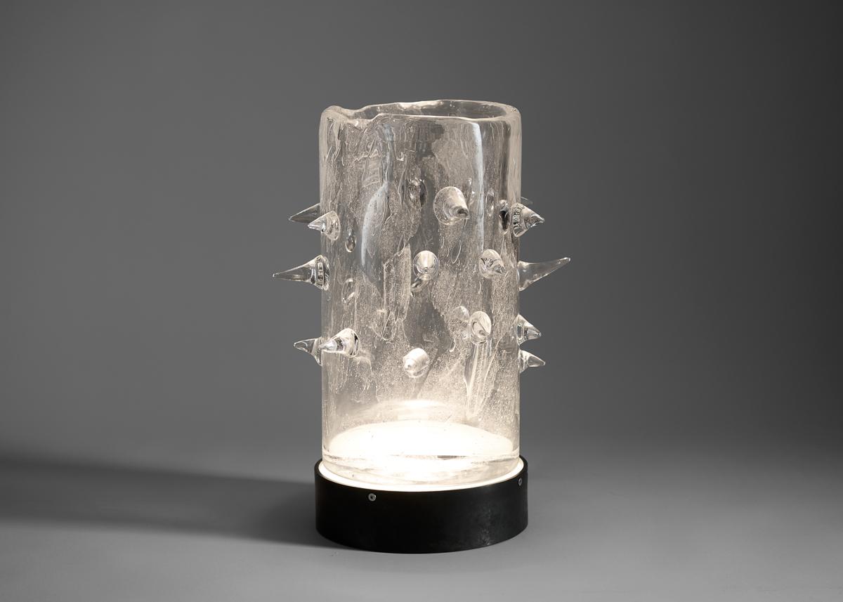 Cristal Kiko Lopez, Wild I, vase en cristal de Bohème éclairé, France, 2023 en vente