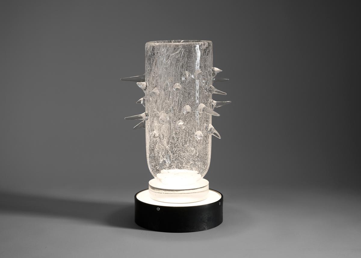Français Kiko Lopez, Wild II, vase en cristal de Bohème éclairé, France, 2023 en vente