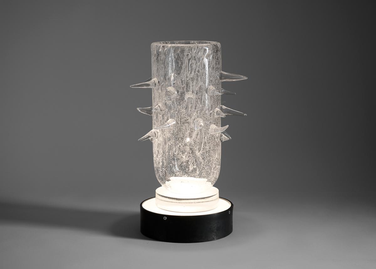 Kiko Lopez, Wild II, Illuminated Bohemian Crystal Vase, France, 2023 In Excellent Condition For Sale In New York, NY